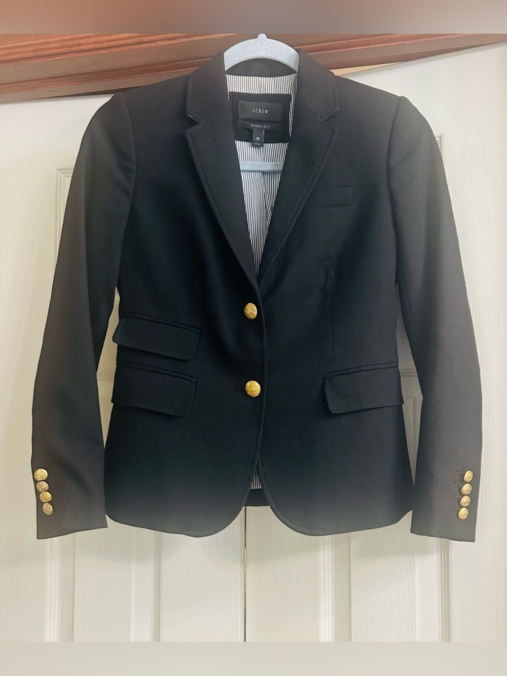 J. Crew Schoolboy Wool Blazer with Gold Buttons